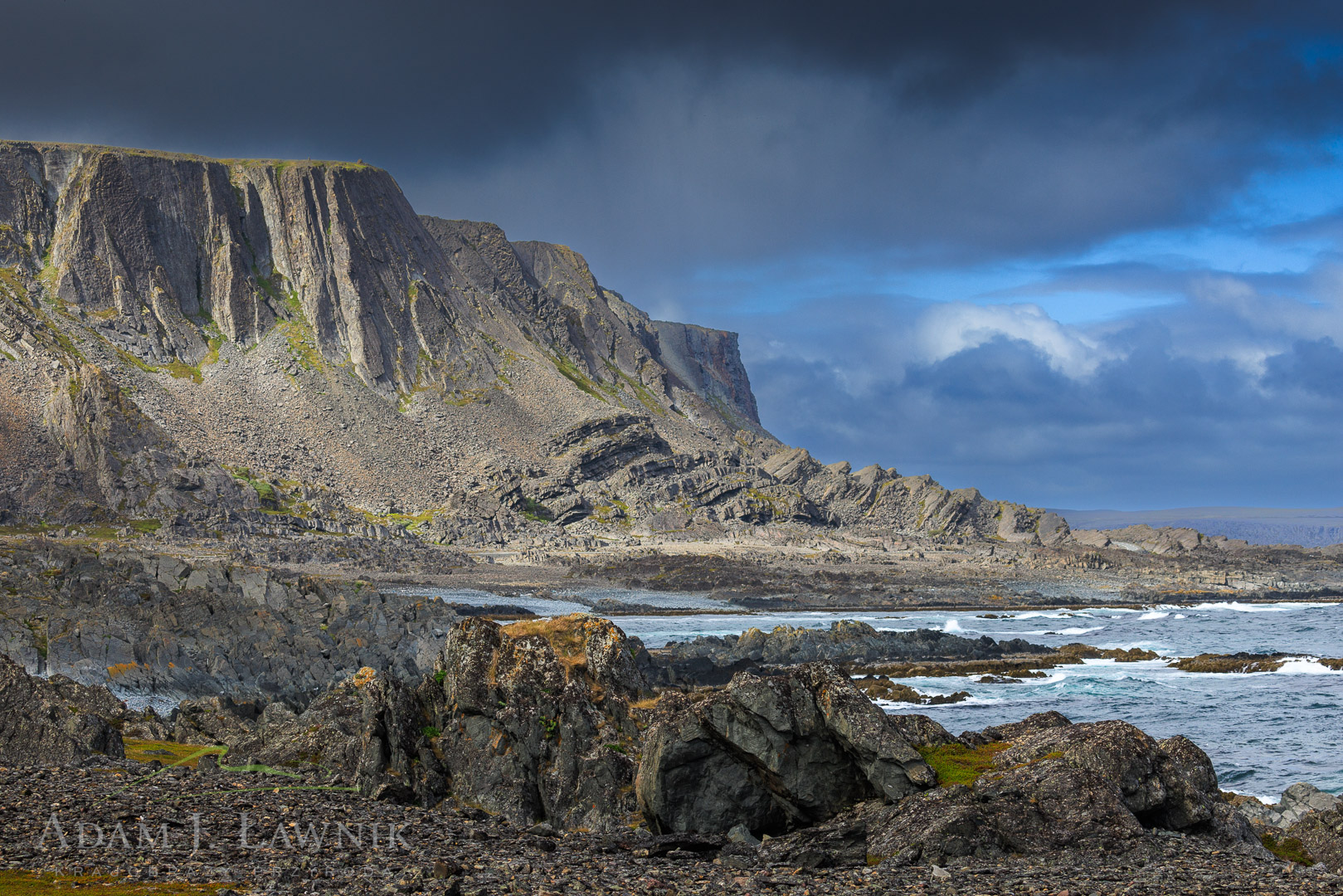 Kamienna plaża nad Morzem Barentsa